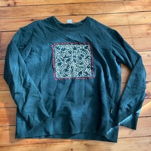 Uniqlo x Keith Haring green crewneck sweatshirt men’s large